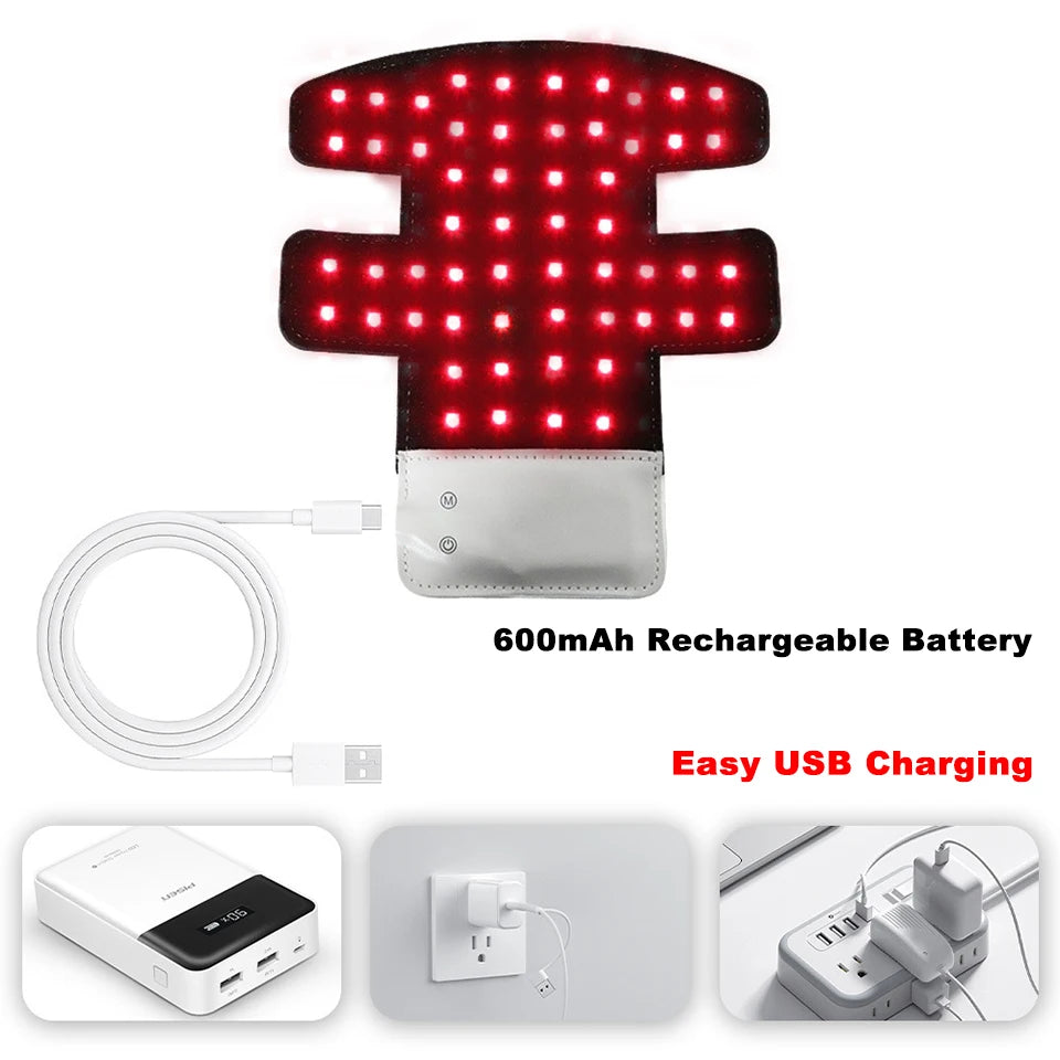 450nm 660nm 850nm 56PCS LEDS Red Light Therapy Cap for Hair Growth Scalp Care Hair Wellness Beauty Portable Hat
